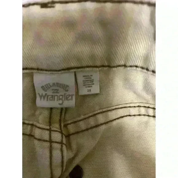 Billabong X Wrangler Shorts Wom 28 Faded Yello Denim High Rise Cut Off Jean Fray - Picture 5 of 5